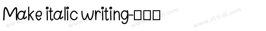 Make italic writing字体转换